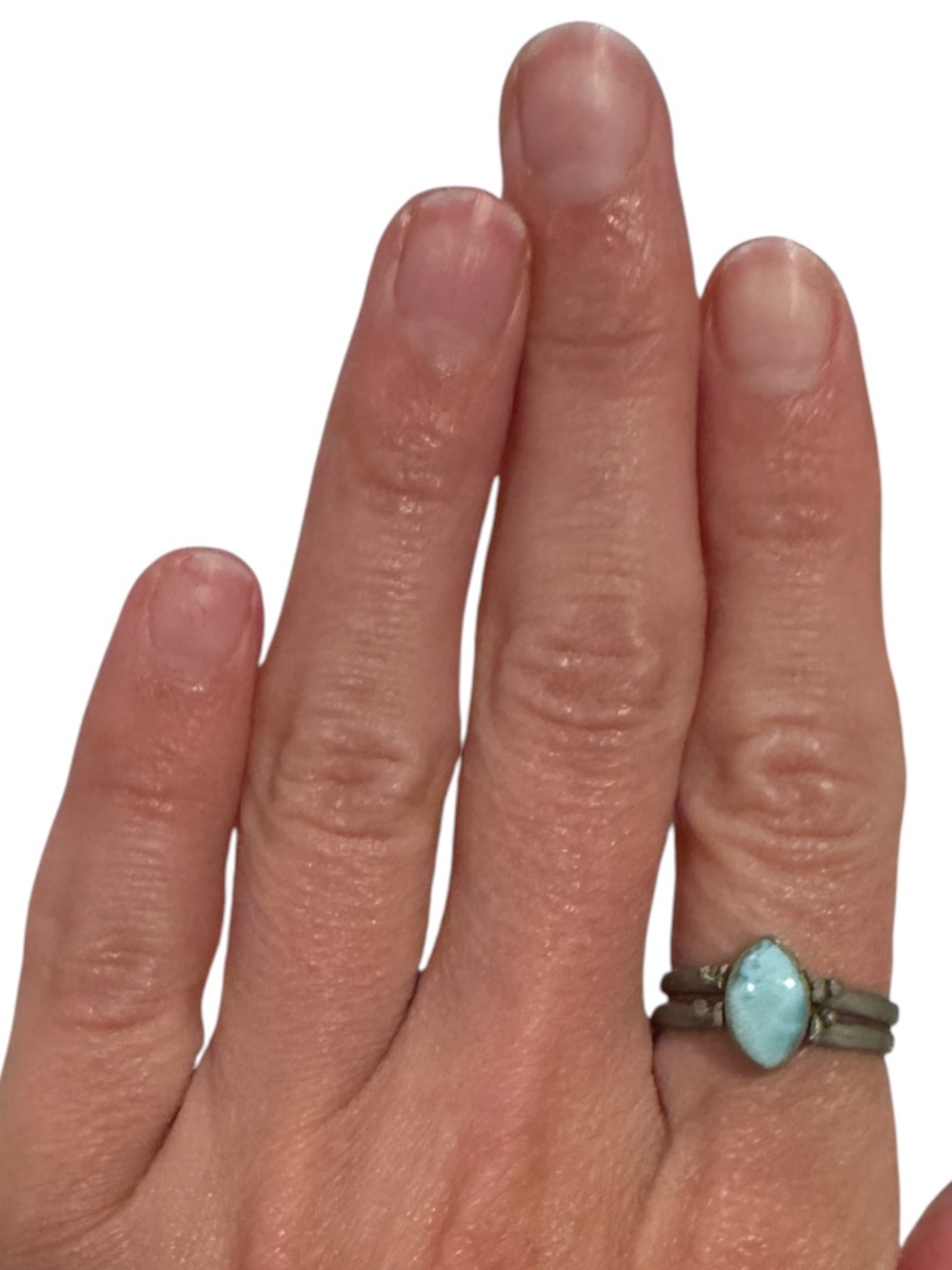Vintage Reversible Stone Double-Band Ring